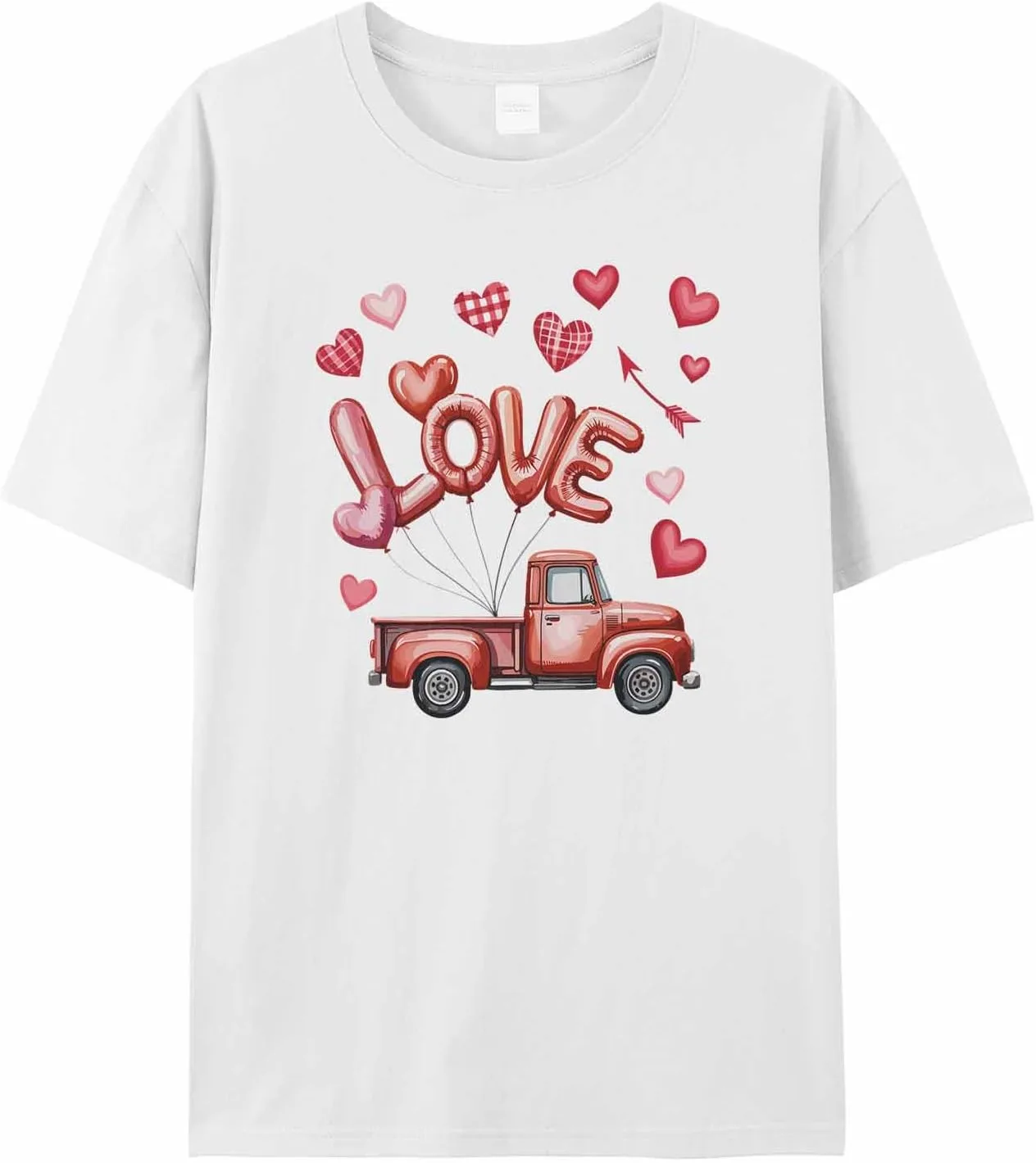 

Мужская футболка Valentine's Day Love Truck с коротким рукавом jdudh