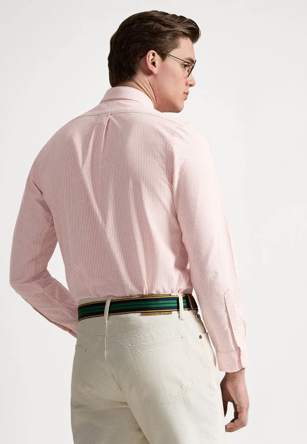 Рубашка-Оксфорд в полоску, сшитая на заказ. Polo Ralph Lauren, Peach/White — фото 3