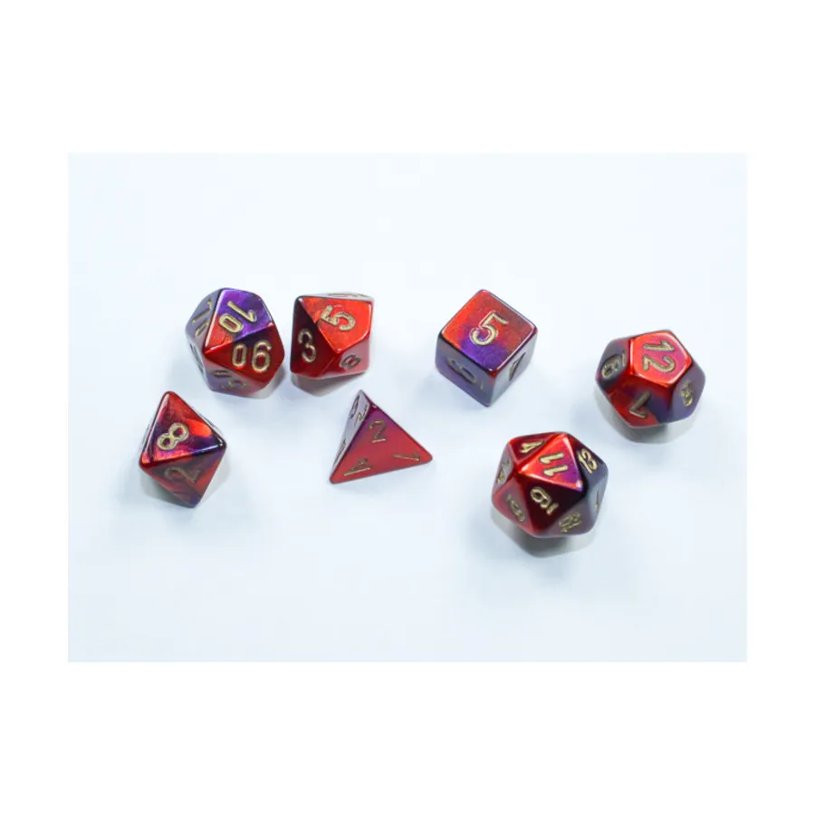 

Набор Mini-Poly, фиолетовый и красный с золотом (7), Dice - Gemini - Poly Sets (Chessex)
