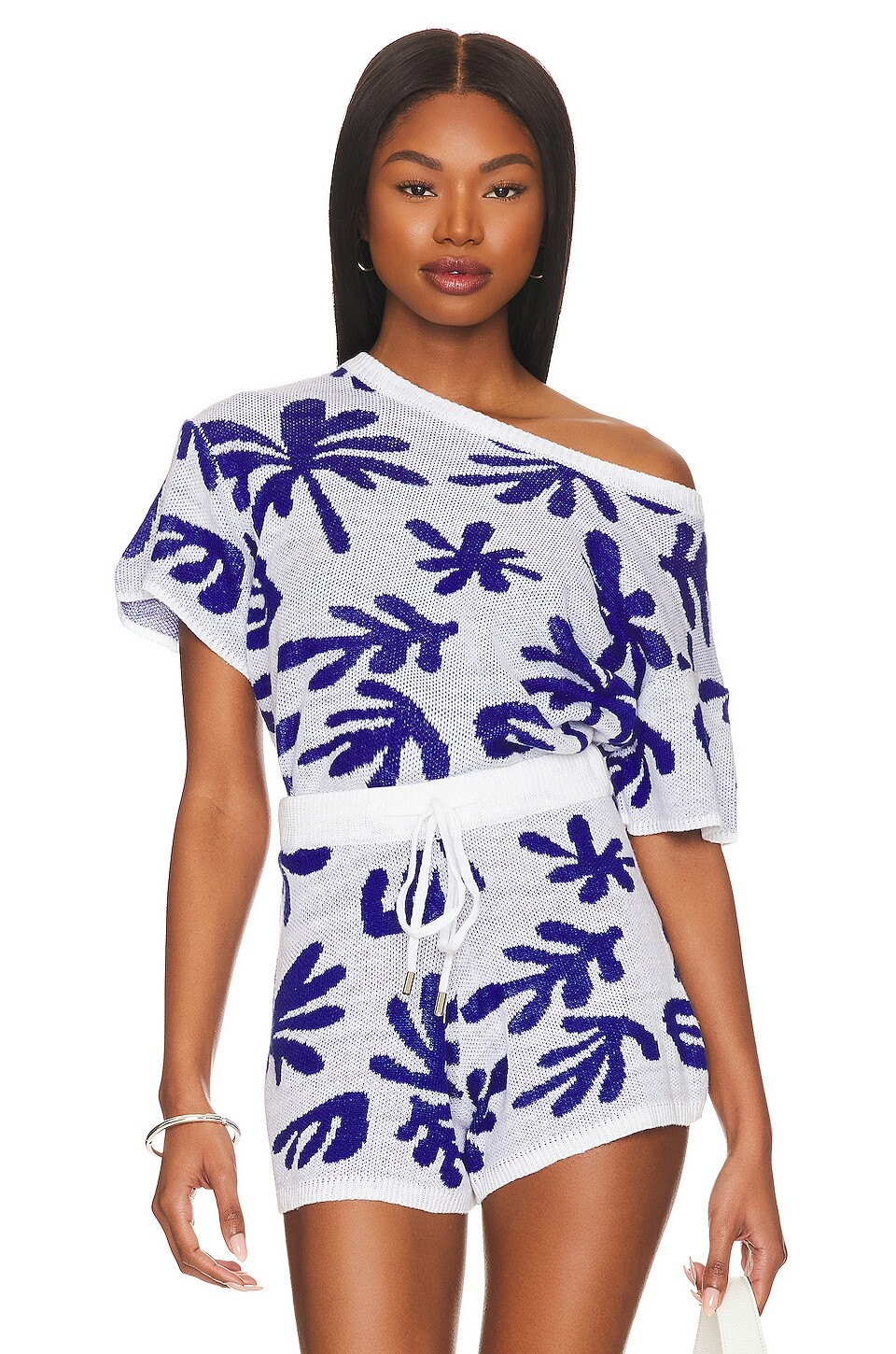 

Топ MINKPINK Ithica Knit, цвет Blue & White