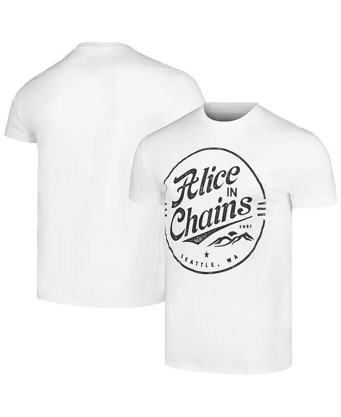 

Мужская белая футболка Alice in Chains Seattle Stamp Manhead Merch