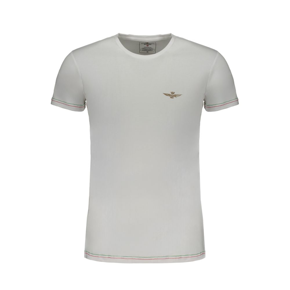 

Белая хлопковая футболка Aeronautica Militare