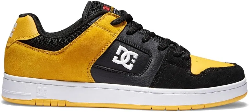 Мужские кожаные скейтбордистские кроссовки DC Shoes Manteca 4 S, Black Gold — фото 2