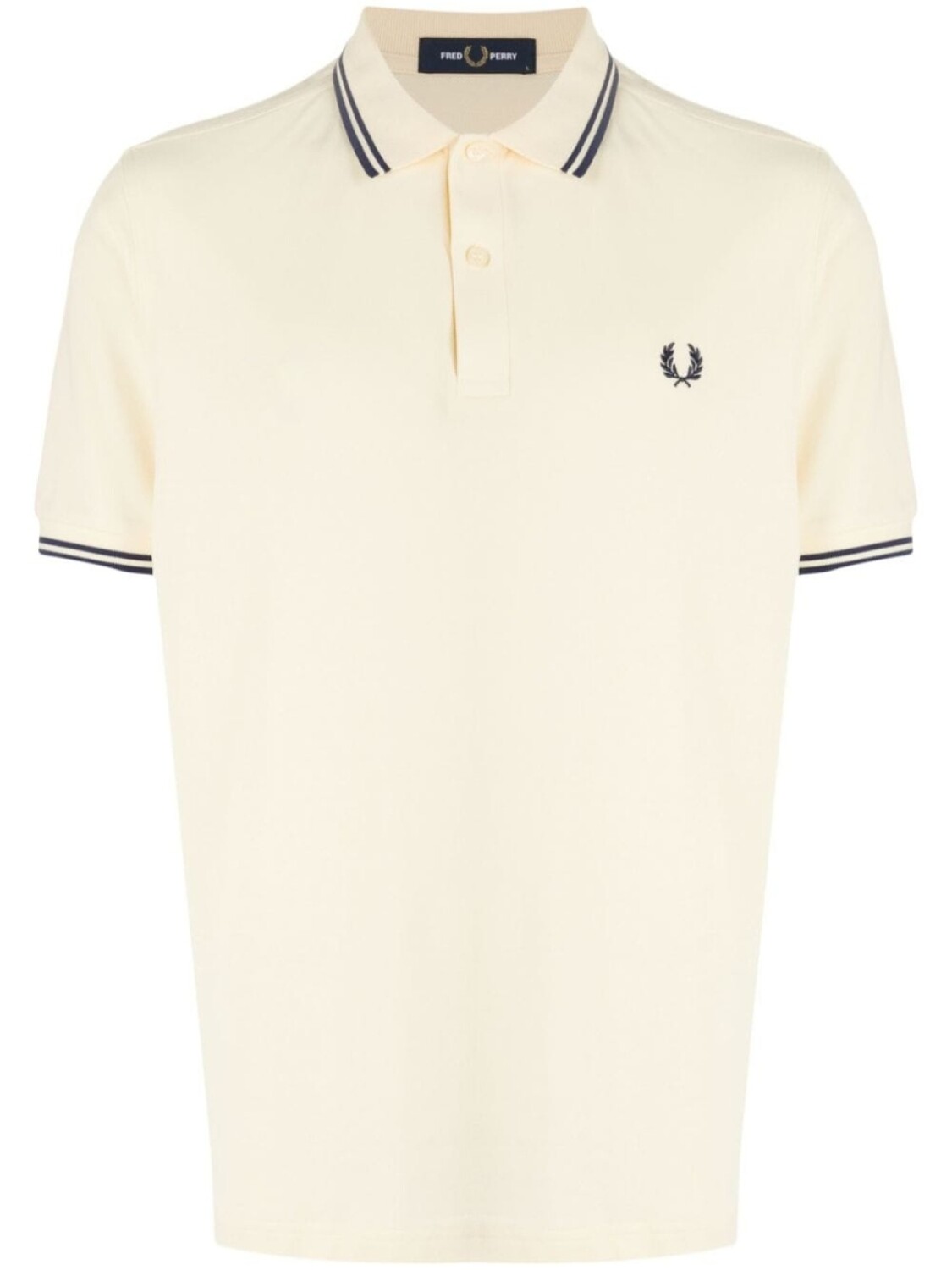 

Fred Perry полосатая рубашка поло с вышивкой Laurel Wreath, желтый