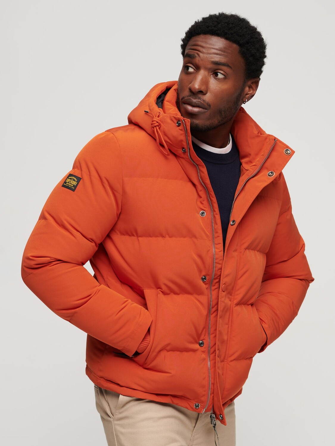 

Пуховик с капюшоном Superdry Everest, Тыквенное пюре