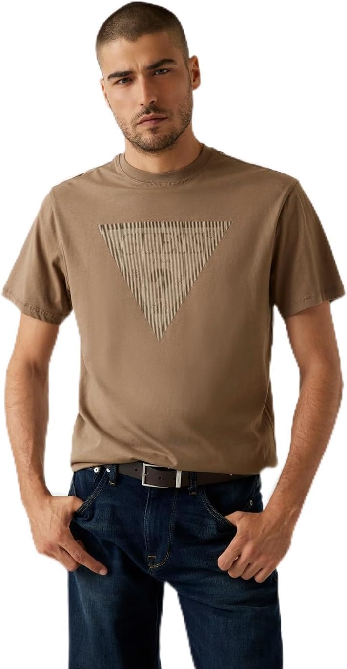 

Мужская футболка GUESS Eco с коротким рукавом и треугольным логотипом, Elk Brown, Коричневый, Мужская футболка GUESS Eco с коротким рукавом и треугольным логотипом, Elk Brown