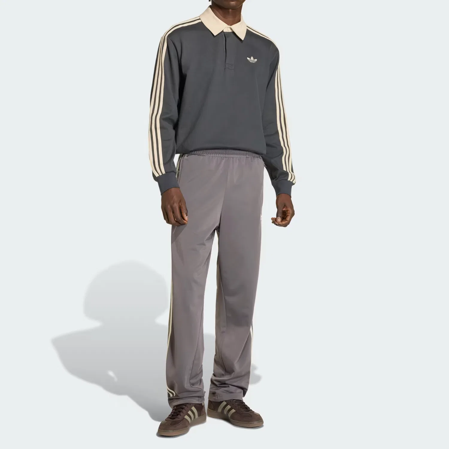 Спортивные штаны Firebird Adidas Originals углеродное волокно/кристальный лен — фото 3