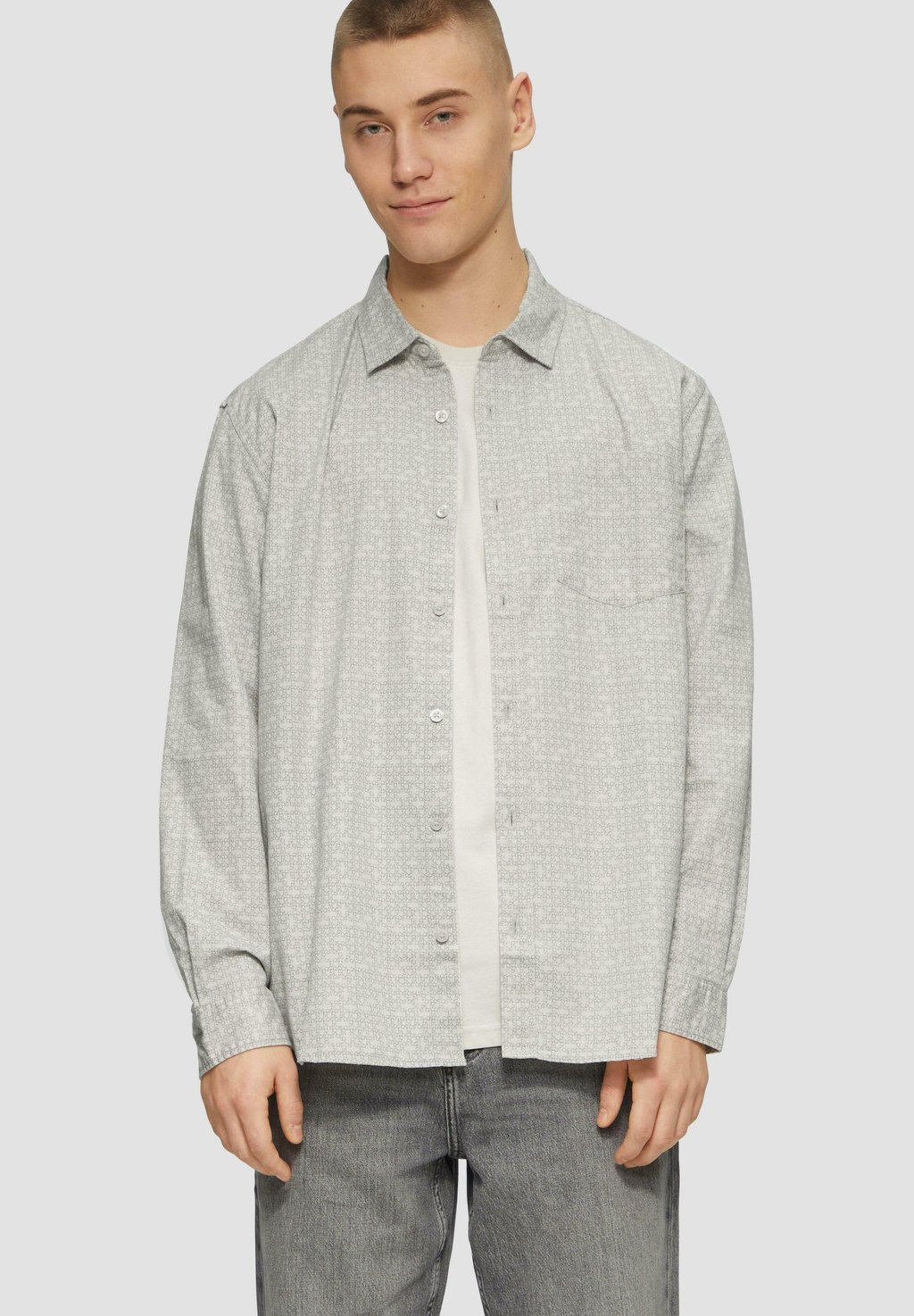 

Рубашка MIT ALL-OVER-PRINT QS, кремовый