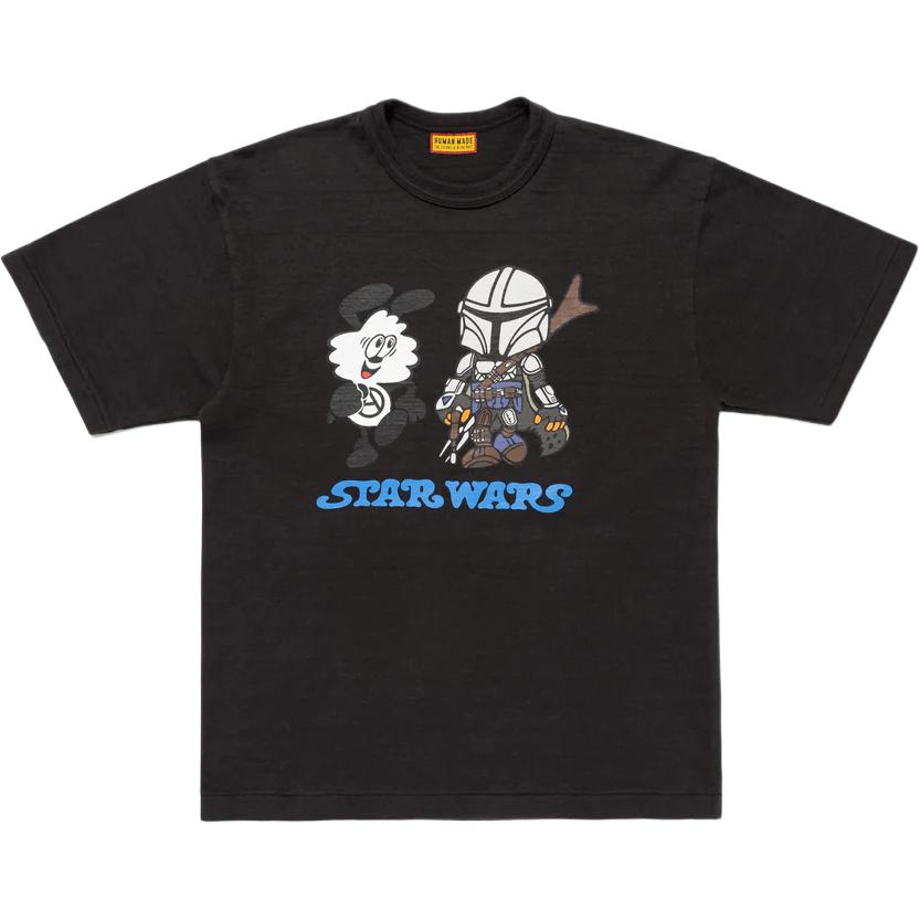 

XINGQIUDAZHAN,LIANMINGKUAN Star Wars Co branded Edition FW25 Футболка Unisex HUMAN MADE, черный