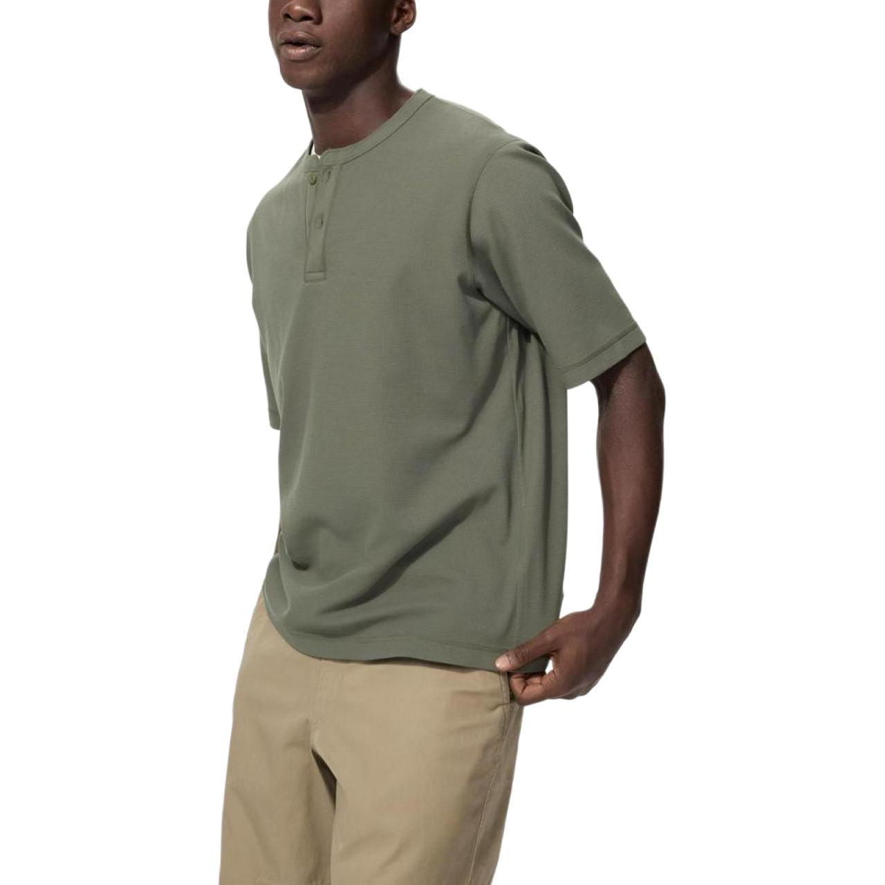 

UNIQLO Футболка Unisex Dark Olive, Хаки, UNIQLO Футболка Unisex Dark Olive