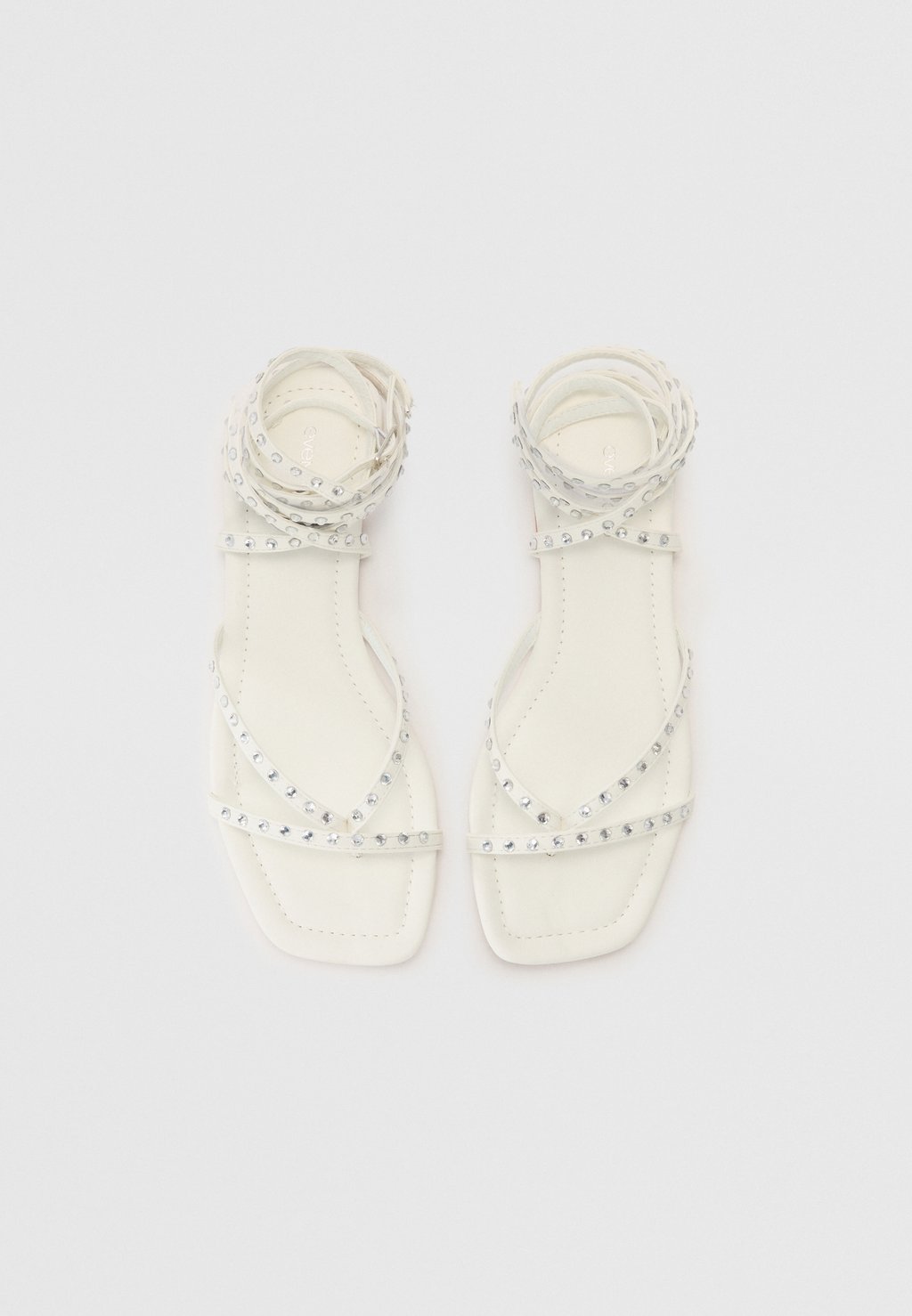 Сандалии с манжетой на щиколотке T-bar sandals Even&Odd, белый — фото 4