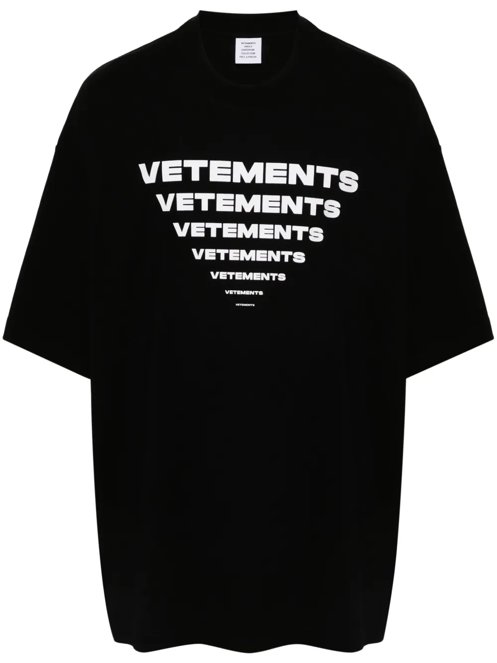 

Футболка с логотипом VETEMENTS, черный