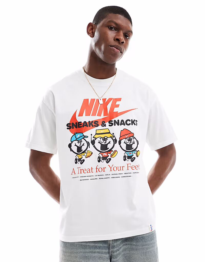 

Футболка с графическим принтом Nike M90 ​​белого цвета