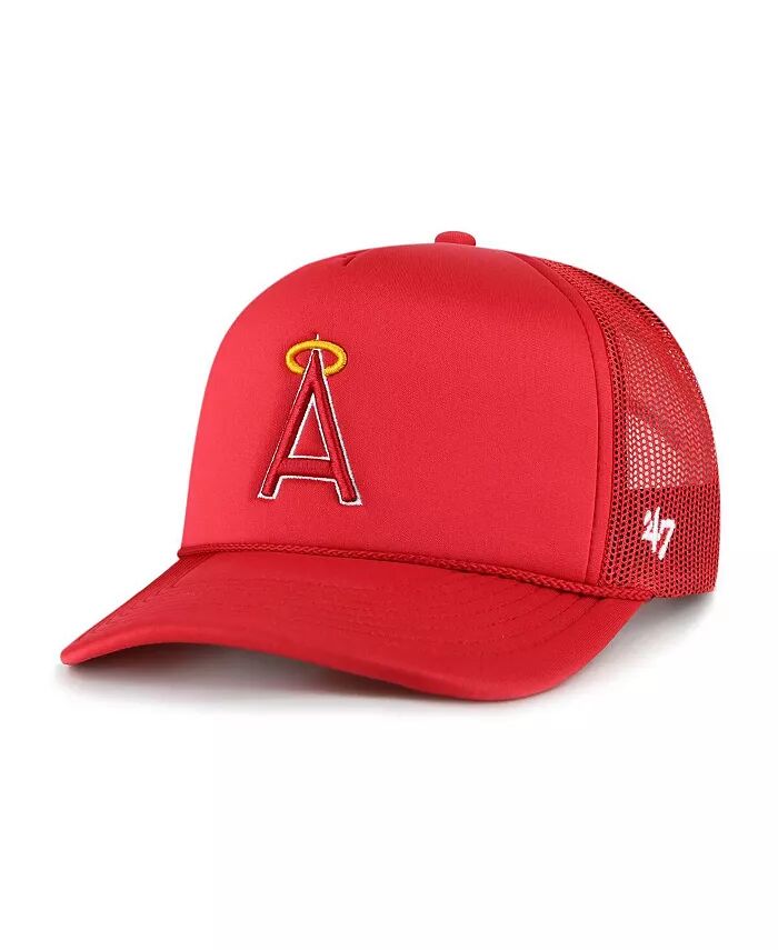 

Мужская красная кепка дальнобойщика с логотипом Los Angeles Angels Foam '47 Brand