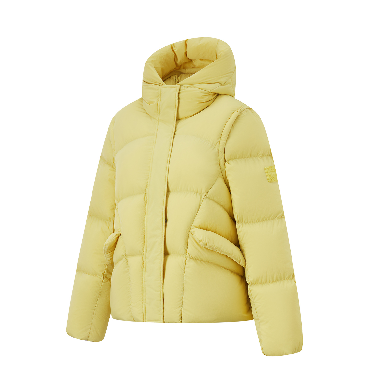 

LINING Женская пуховая куртка серии "Фитнес" парафиново-желтая, Paraffin Yellow