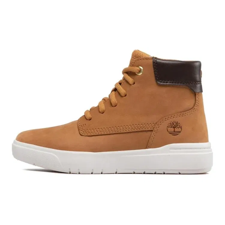 Детские кроссовки mid top slip resistant abrasion resistant коричневый yellow Timberland, Brown Yellow
