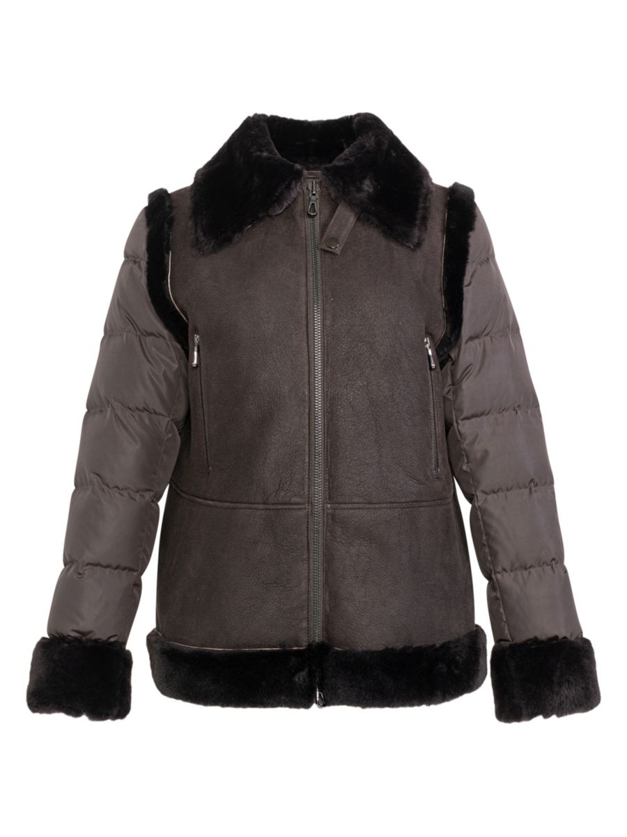 

Куртка-бомбер из овчины и овчины Made For Generations WOLFIE FURS, цвет Brown Suede, Коричневый, Куртка-бомбер из овчины и овчины Made For Generations WOLFIE FURS, цвет Brown Suede