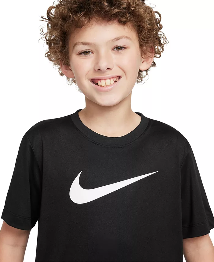 Футболка с длинным рукавом Big Kids' Legend с логотипом Swoosh технология Dri-FIT Nike, черный — фото 3