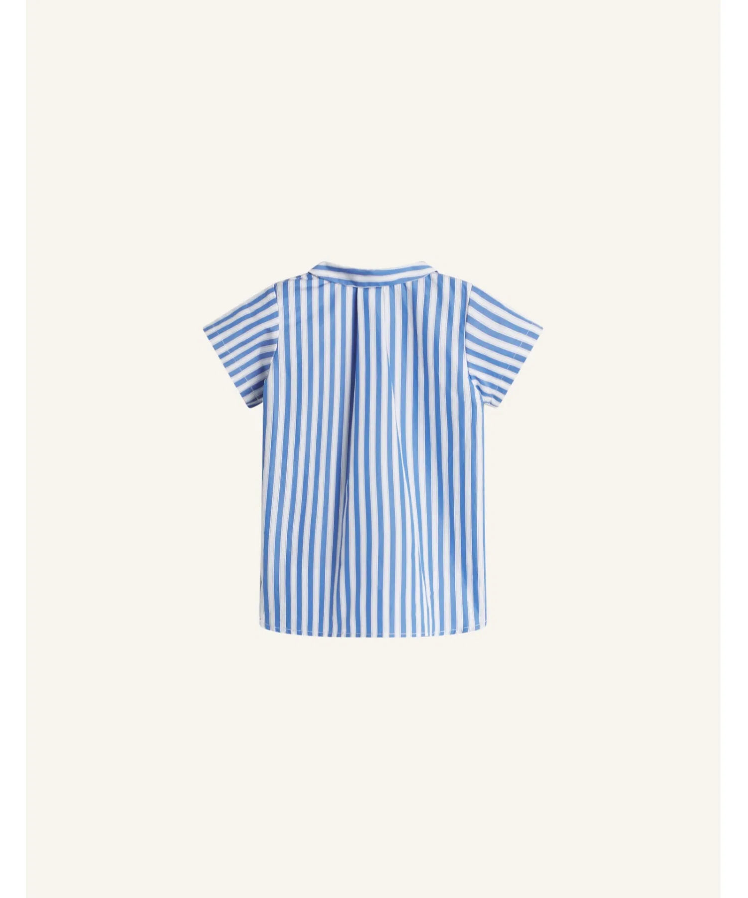 Платье Maison Kitsune LYDIAH из хлопка в полоску с вышивкой, синий — фото 2