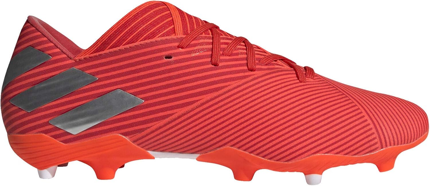 Футбольные бутсы Adidas Nemeziz 19.2 для мужчин, для твердого грунта, красный/металлик — фото 2