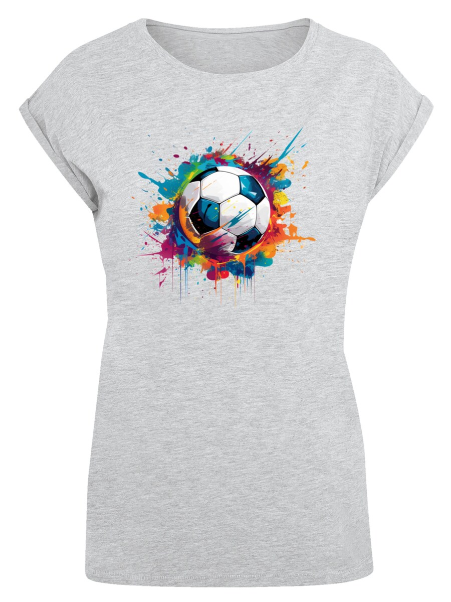 

Рубашка F4NT4STIC Bunte Fußball Grafik, пятнистый серый