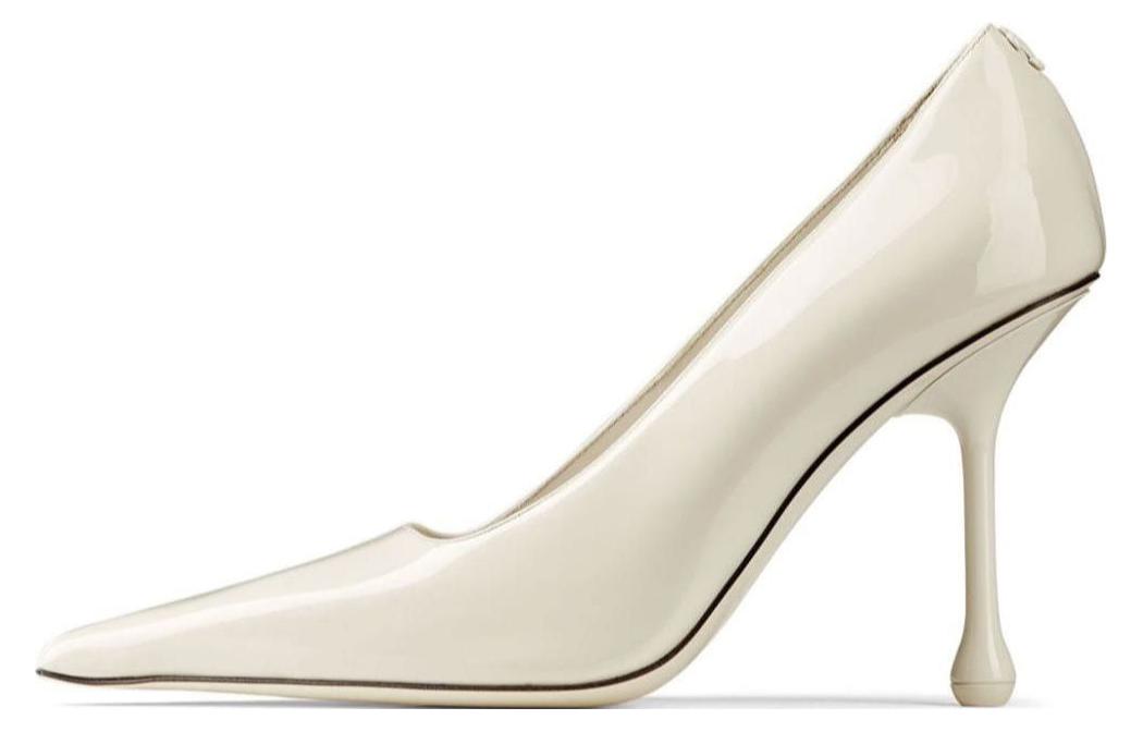 Туфли-лодочки Ixia 95 мм из лакированной кожи Jimmy Choo, White