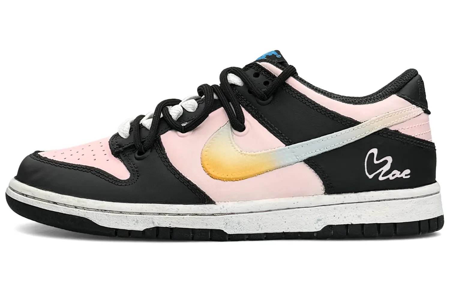 

Кроссовки Nike Dunk Skateboarding Shoes Women's Low-top Black, розовый