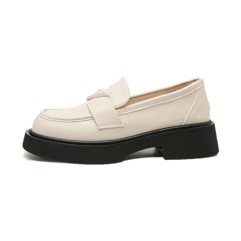 Shoe lady Женские лоферы на каблуке 3,5 см Ecru, цвет Ecru