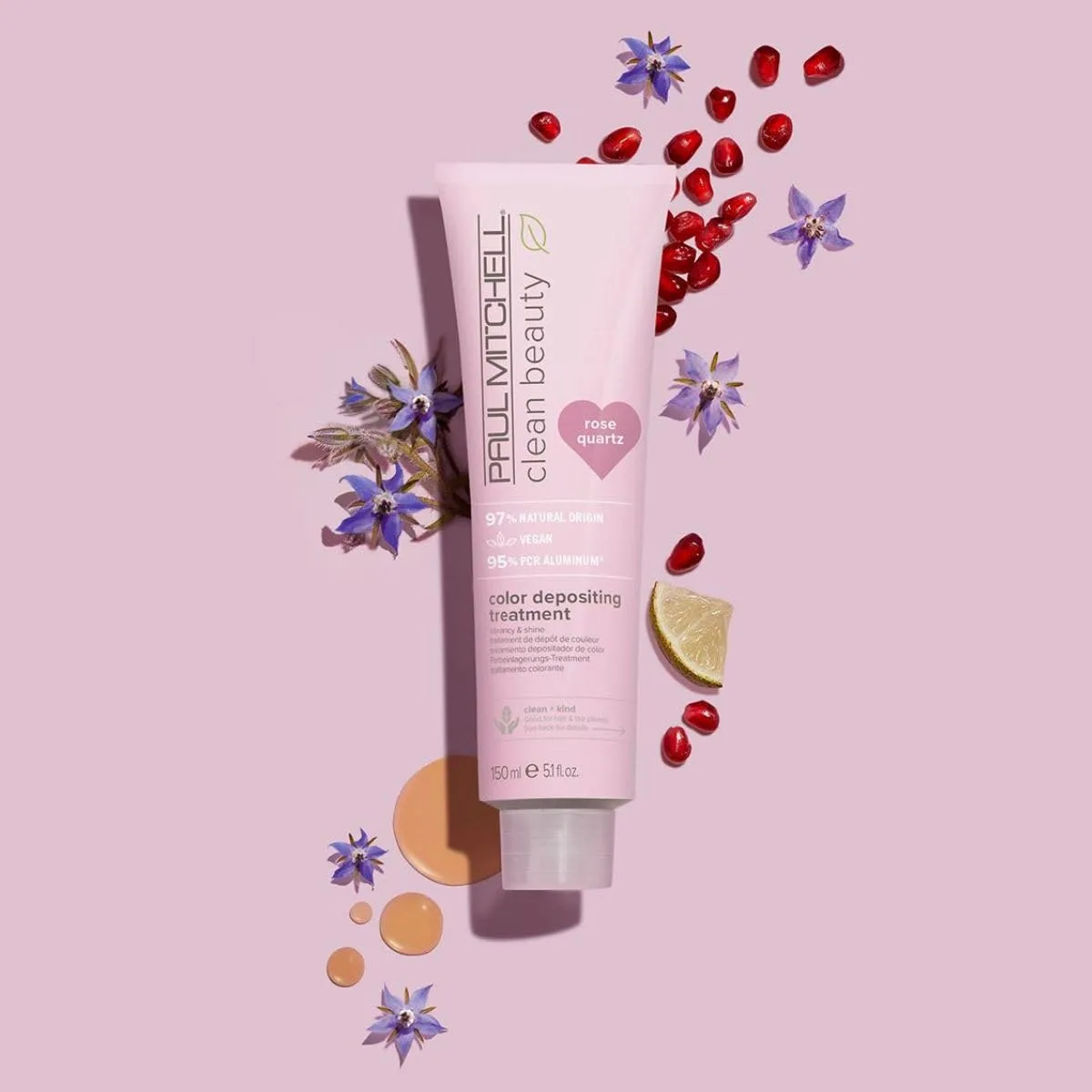 Средство для окрашивания волос Paul Mitchell Clean Beauty Color-Depositing Treatment: освежает и защищает окрашенные волосы. 151 мл (1 шт.), Rose Quartz — фото 4