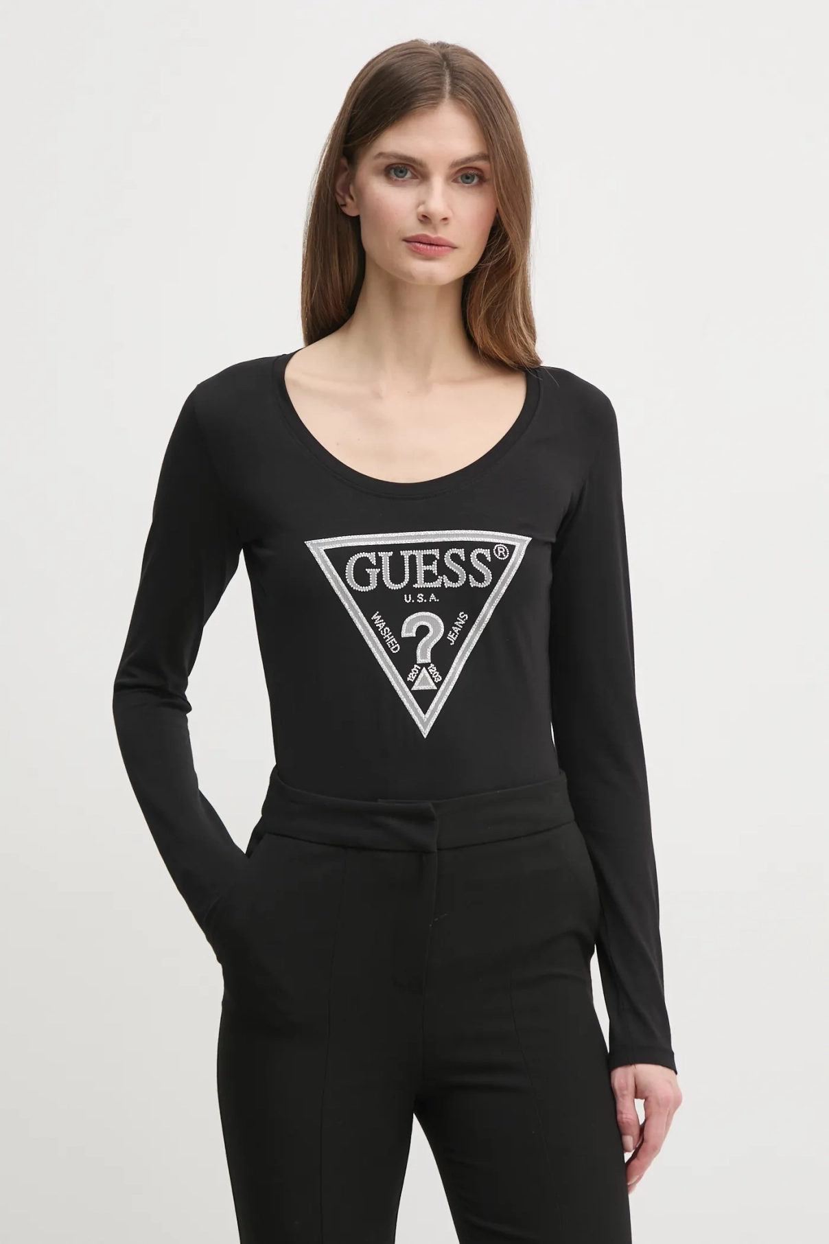 

Футболка с длинным рукавом Guess, черный