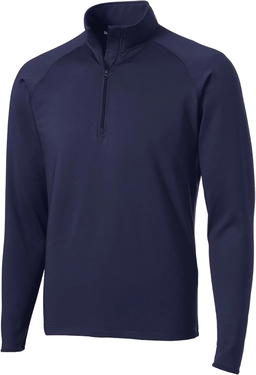 

SPORT-TEK мужская удлиненная спортивная футболка с влагоотводящим эффектом и молнией на 1/2