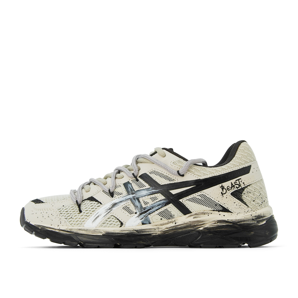 ASICS Gel Contend 4 с амортизацией, устойчивые к истиранию, дышащие кроссовки Low top для мужчин, бежево-черные