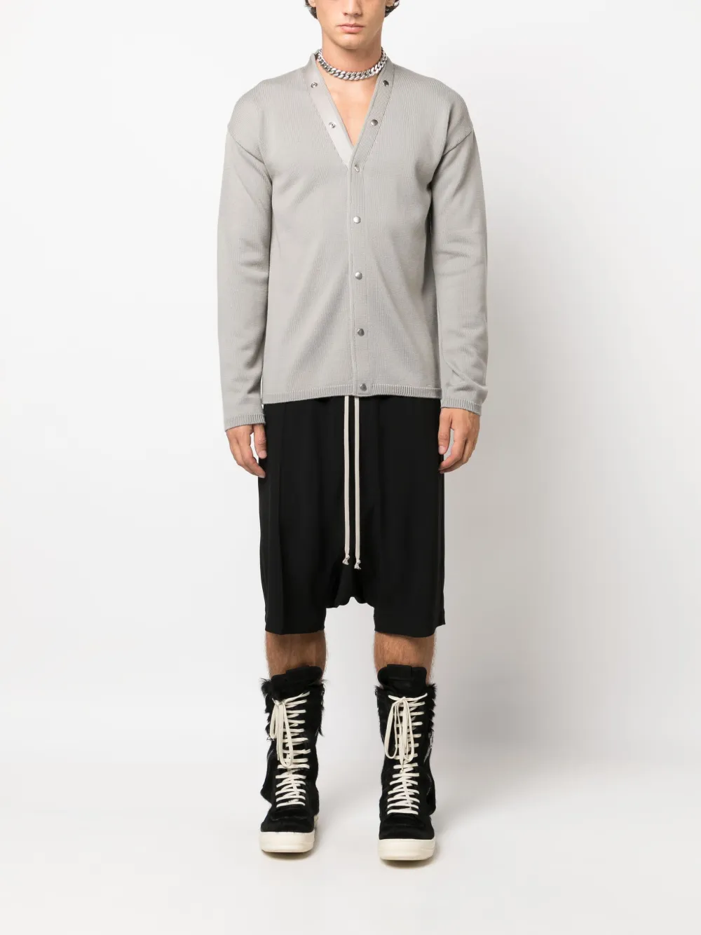 Шорты с кулиской и низким шаговым швом Rick Owens, черный — фото 2