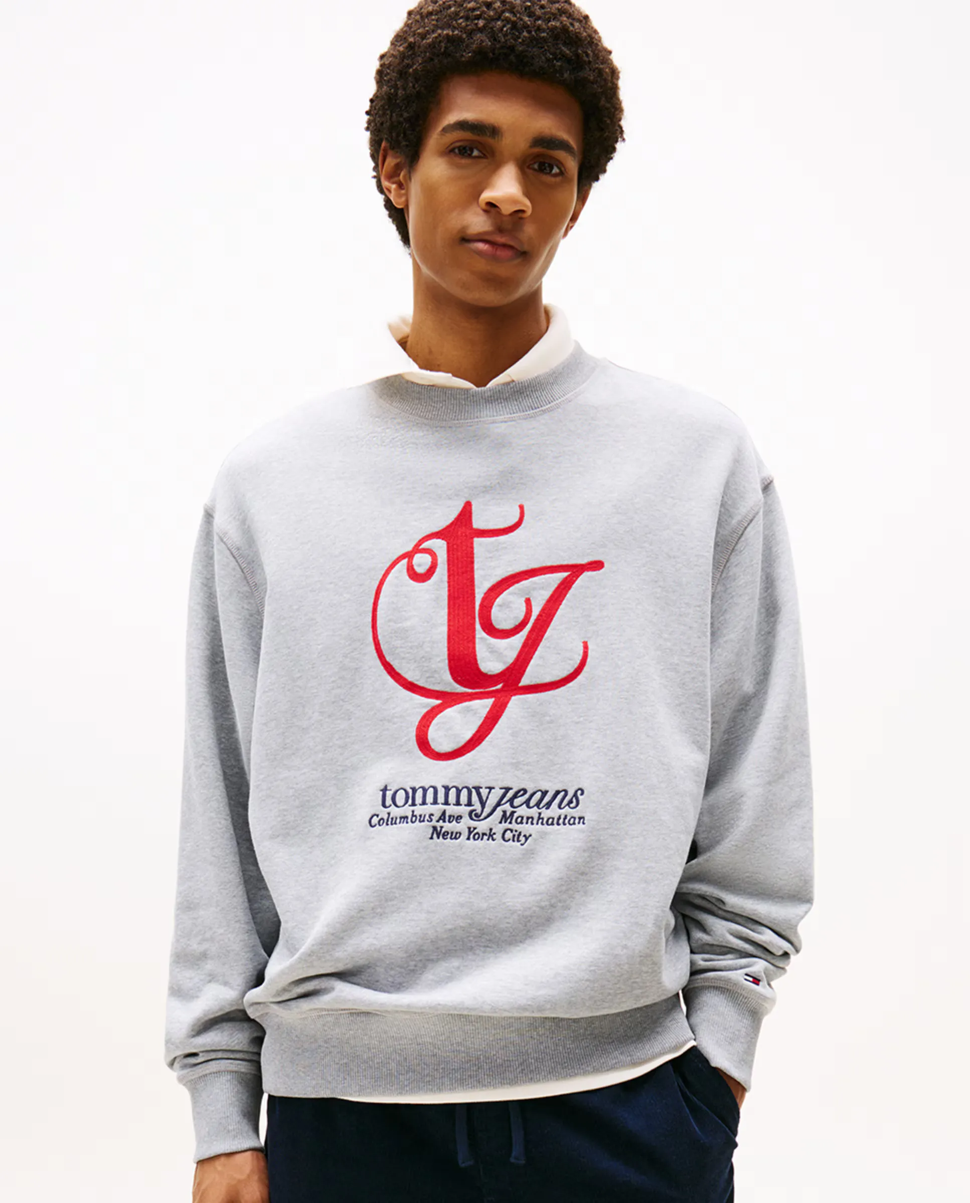 

Мужская худи обычного кроя с круглым воротом Tommy Jeans, серый