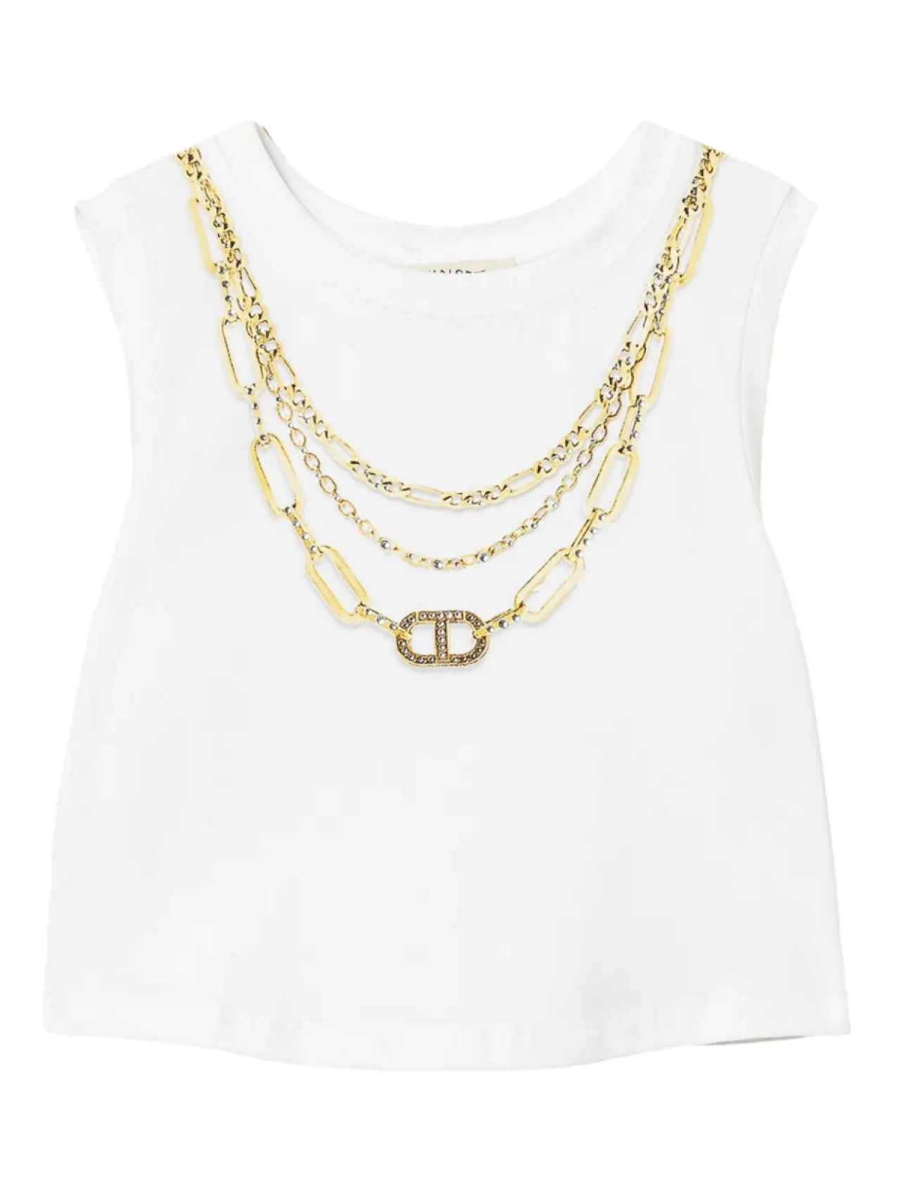 

Футболка TWINSET Kids chain-print top, белый