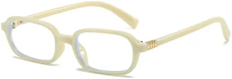 

Прямоугольные солнцезащитные очки для женщин в винтажном стиле, защита от УФ-излучения UV400 для мужчин, модные панк-солнцезащитные очки MTZJH, Beige Clear