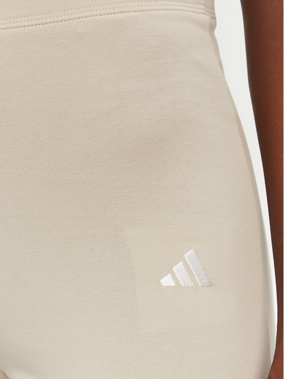 Леггинсы клеш Essentials Small Logo JD3072 Adidas, бежевый — фото 4
