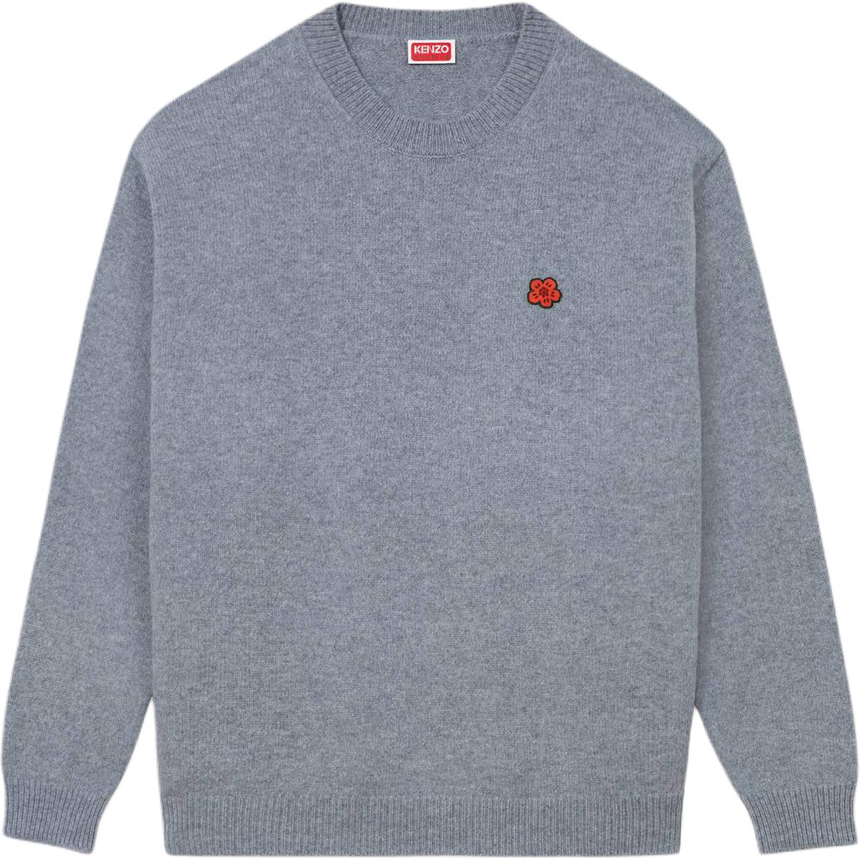 

Вязаный джемпер с вышитым цветком Boke KENZO, Mist Gray