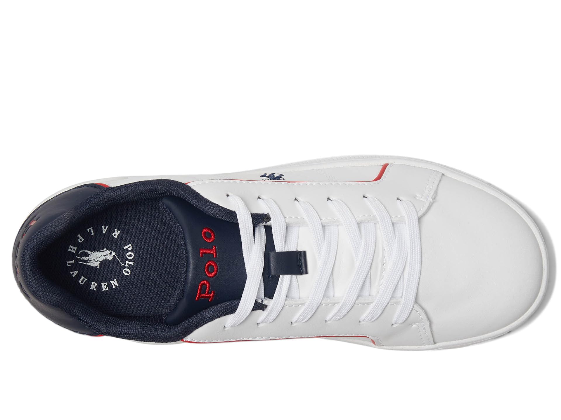 Кроссовки Polo Ralph Lauren Kids Heritage Court Iii, White/Navy — фото 2