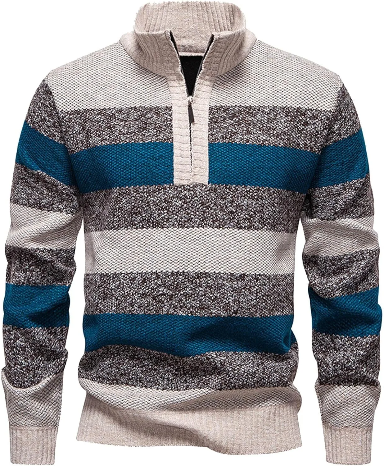 

Мужской свитер с косой вязкой