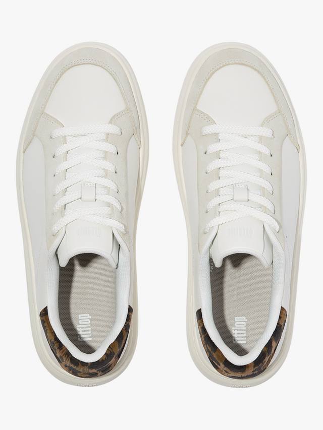 RTG Leather Blend шнурованные кроссовки FitFlop, Urban White/Chocolate Mix — фото 4