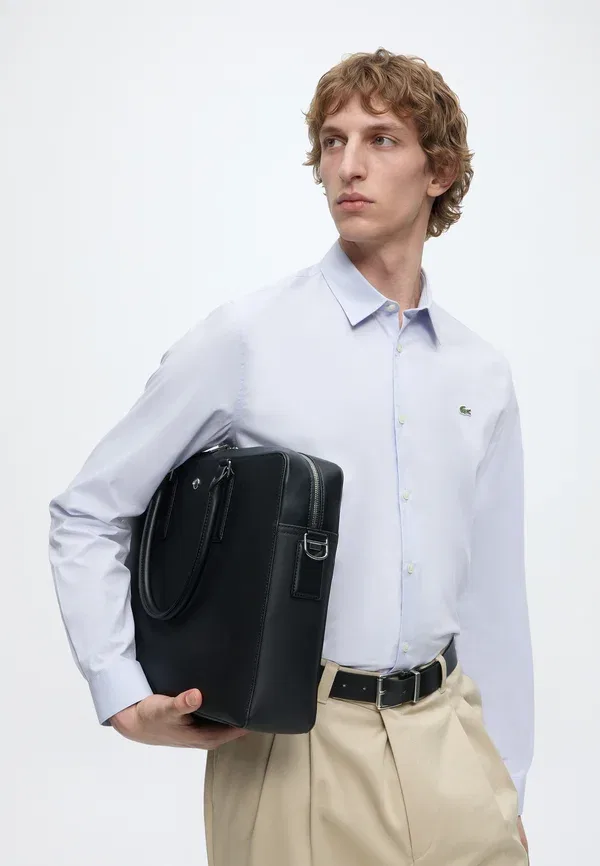 Рубашка из поплина с эффектом стрейч, slim fit, Lacoste, цвет феникс-блю — фото 4