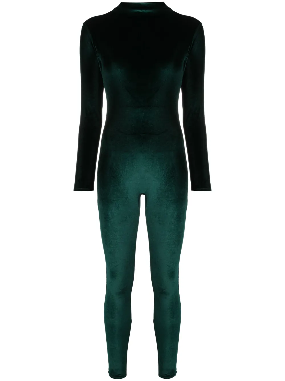 

Бархатный комбинезон с высоким воротником Atu Body Couture, зеленый