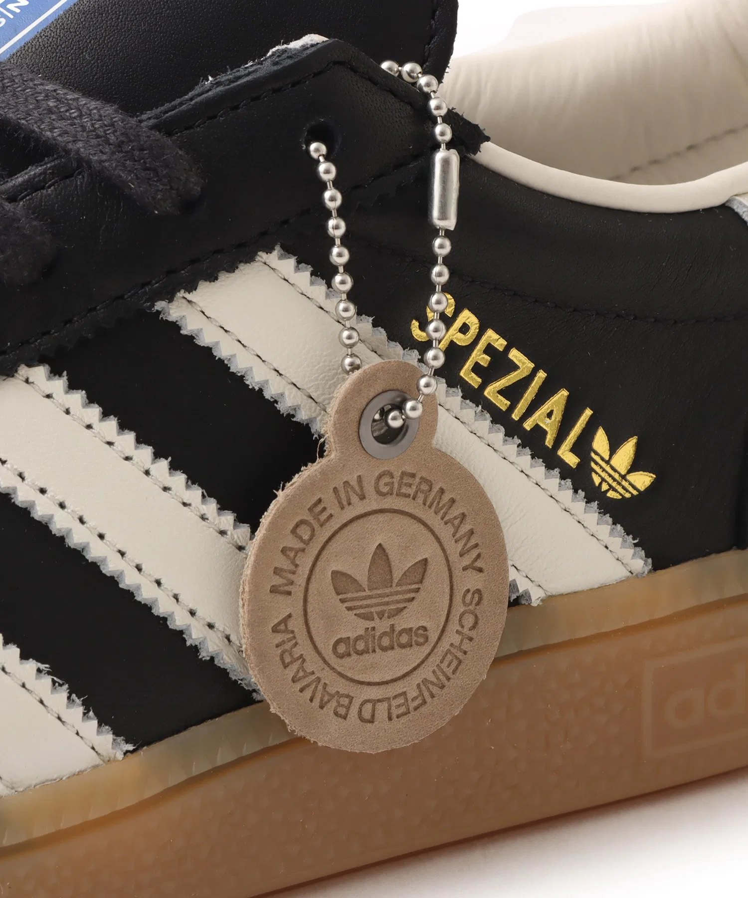 Мужские кроссовки adidas HANDBALL SPEZIAL из кожи чёрные — фото 4