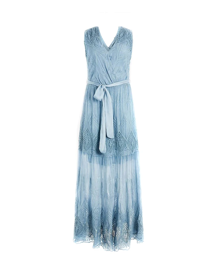 

Шелковое божественное платье, сшитое в Италии. Guess, синий