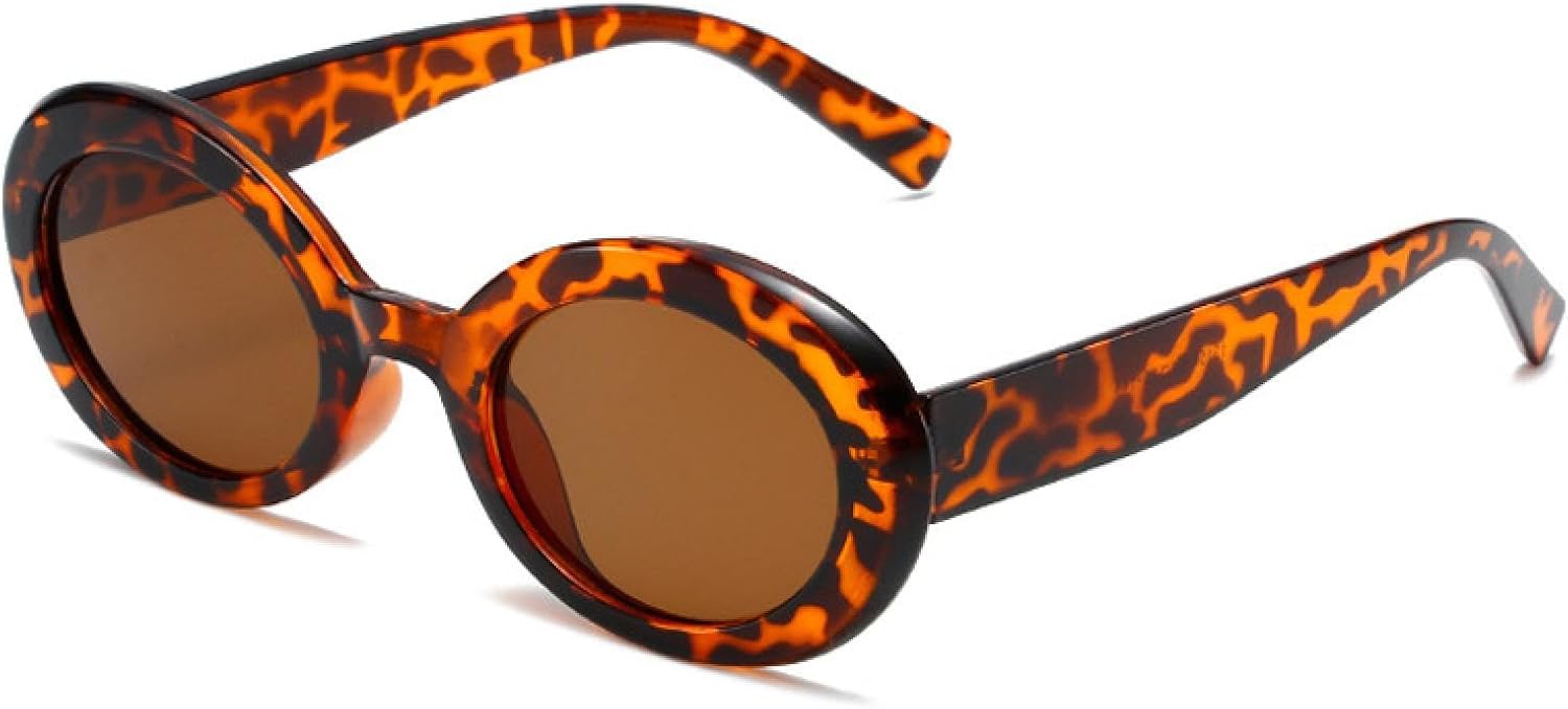 

Овальные солнцезащитные очки желейного цвета для женщин, модные желто-зеленые оттенки, защита от УФ-излучения UV400; модные солнцезащитные очки градиентного цвета для мужчин VVTWSSW, Leopard Tea