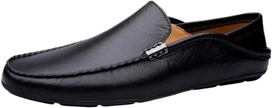 Лоферы мужские повседневные, кожа, Black DHFIRUFSHLO