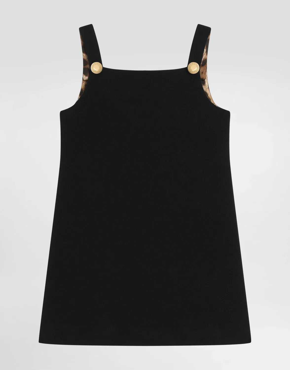 Платье из шерстяного крепа Dolce & Gabbana, черный
