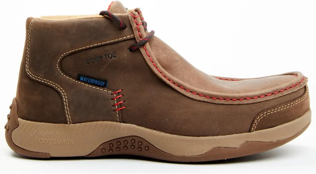Мужские рабочие туфли Cody James Wallabee с Мокасиновым носком и композитным носком - Bcjcwr0w50, коричневый — фото 2