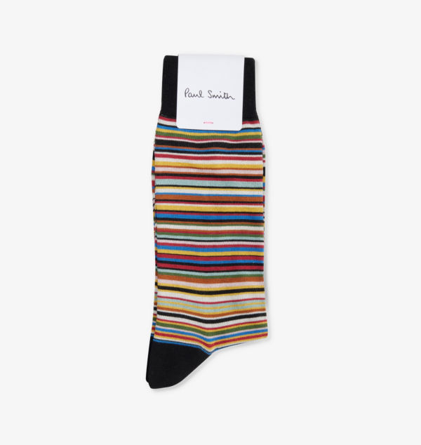 

Носки из смесового шелка с фирменным полосатым узором Paul Smith, мультиколор